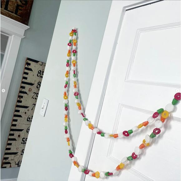 Vintage Christmas Plastic Blow Mold Sugar Candy Bead Garland Gumdrop Marshmallow - Picture 3 of 5